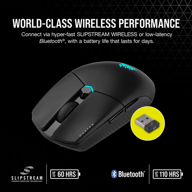 Миша Corsair Katar Elite Wireless Black (CH-931C111-EU) - зображення 10