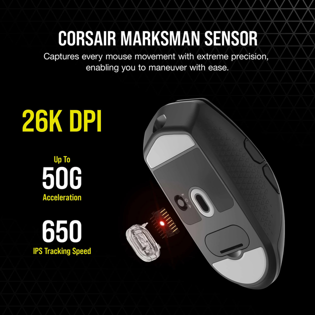 Миша Corsair Katar Elite Wireless Black (CH-931C111-EU) - зображення 11