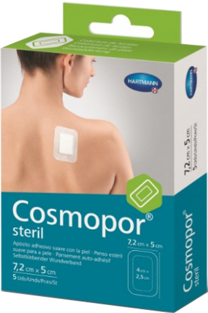 Plastry Hartmann Cosmopor Steril 7.2 x 5 cm 5 szt (4052199221083) - obraz 1