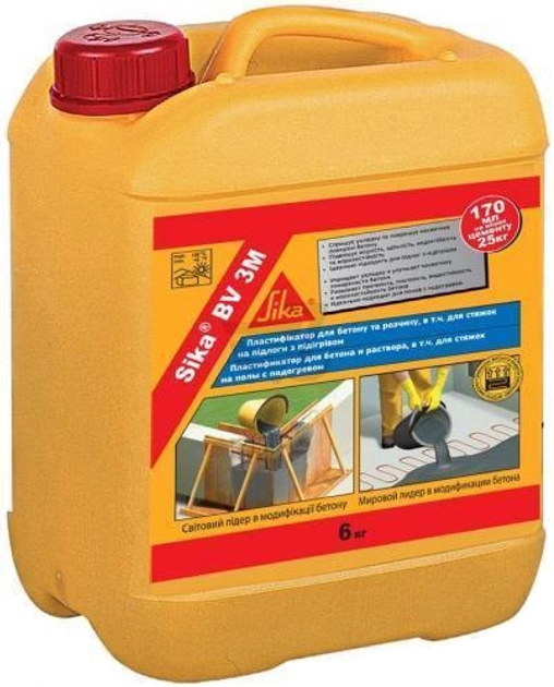 Добавка к бетону для теплых полов Sika "Sikament BV 3M" 6 кг (132149 ...