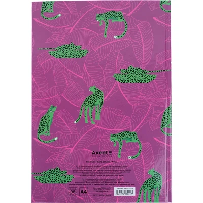 Книга записна Axent Leopard А4 у твердій обкладинці 96 аркуша клітина, рожева (8422-555-A) - Фото 4 Книга записна Axent Leopard А4 у твердій обкладинці 96 аркуша клітина, рожева (8422-555-A) - зображення 4