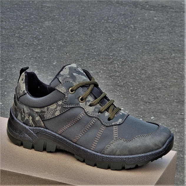 Кросівки чоловічі тактичні хакі камуфляж черевики 45р Код: 2097 - зображення 1