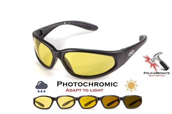 Очки защитные фотохромные Global Vision Hercules-1 Photochromic (yellow) желтые фотохромные - изображение 1