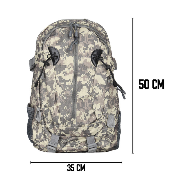Рюкзак тактический AOKALI A57 36-55L Outdoor Camouflage ACU камуфляжный военный с сеткой для воды - изображение 1
