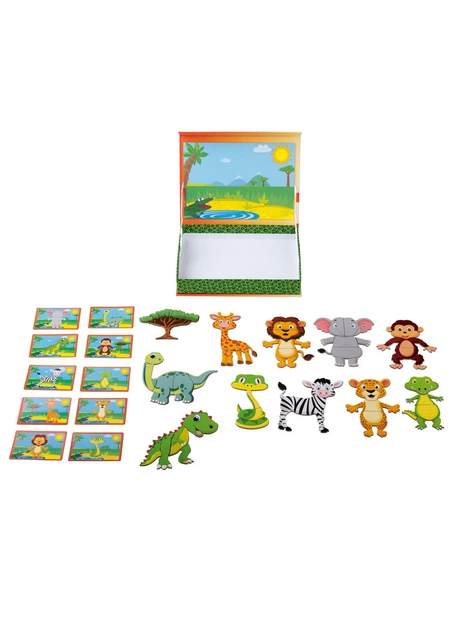 Магнитная головоломка Животные 80 деталей комбинированный Playtive - изображение 5