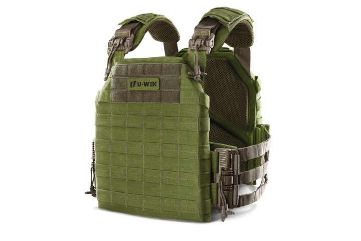 Плитоноска / тактичний жилет Plate Carrier U-WIN PRO зі швидким скиданням 260х330 зі скелетними камербандами Cordura 1000 Олива - зображення 1