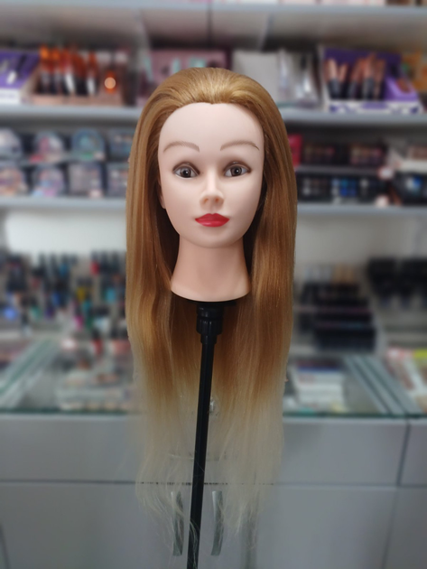 Голова-манекен учебная, 90% натуральные волосы, см - купить в Москве