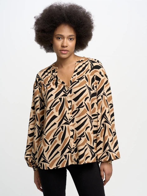 Блузка Big Star WZORISA-802 XXL Коричнева (5900714596910) - зображення 1