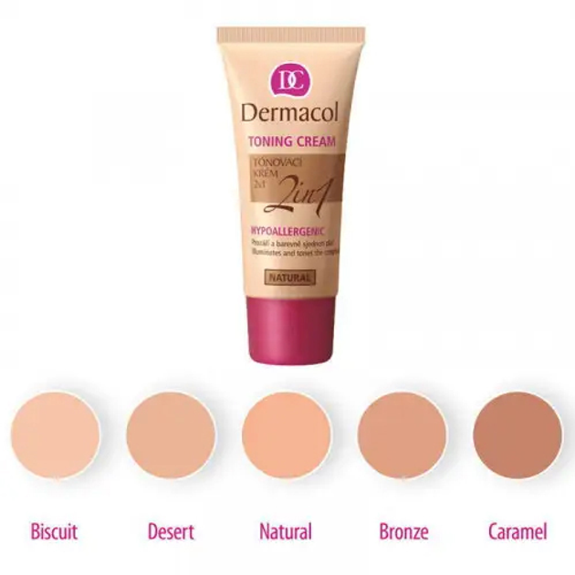 Тональний крем Dermacol Toning Cream 2 in 1 Bronze 30 мл (85934849) - зображення 2