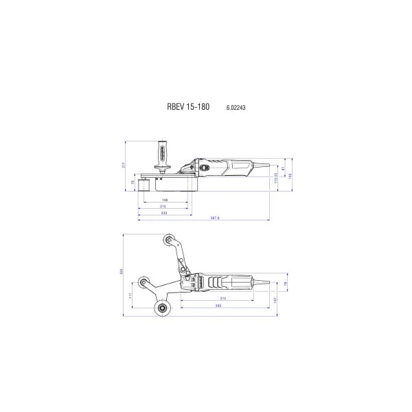 Шлифовальная машина для труб Metabo RBE 15-180 Set (602243500) - изображение 6