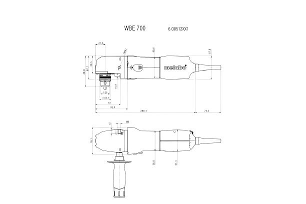 Угловая дрель Metabo WBE 700 (600512000) - Фото 2 Угловая дрель Metabo WBE 700 (600512000) - изображение 2