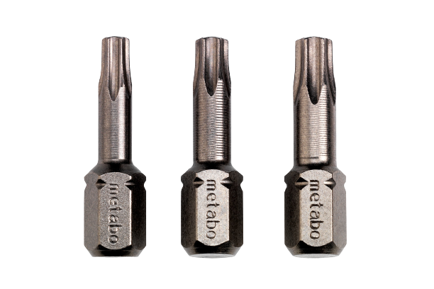 Набор бит Metabo Torx TX15/20/20х25мм, 3шт (628539000) - Фото 1 Набор бит Metabo Torx TX15/20/20х25мм, 3шт (628539000) - изображение 1