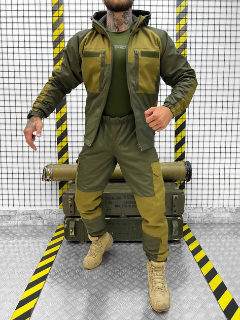 Тактический теплый военный комплект Горка ( Куртка + Штаны ), Камуфляж: Олива, Размер: L - изображение 1