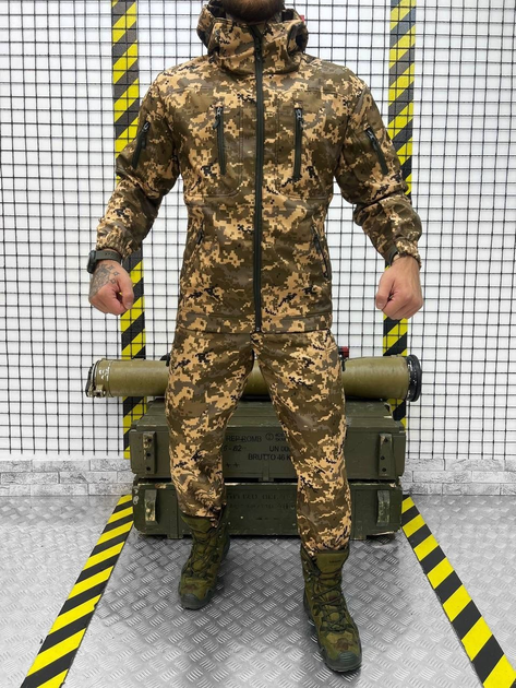 Тактичний теплий військовий комплект Zella ( Куртка + Штани ), Камуфляж: Піксель, Розмір: L - зображення 1