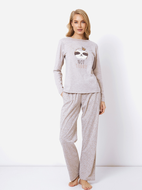 Piżama (bluza + spodnie) Aruelle Sadie pajama long S Szara (5905616141770) - obraz 1