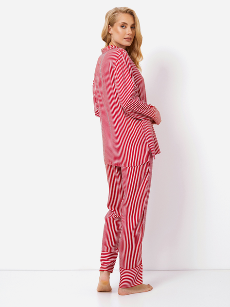 Piżama (koszula + spodnie) Aruelle Candice pajama long XL Czerwono-bordowa (5905616142708) - obraz 2