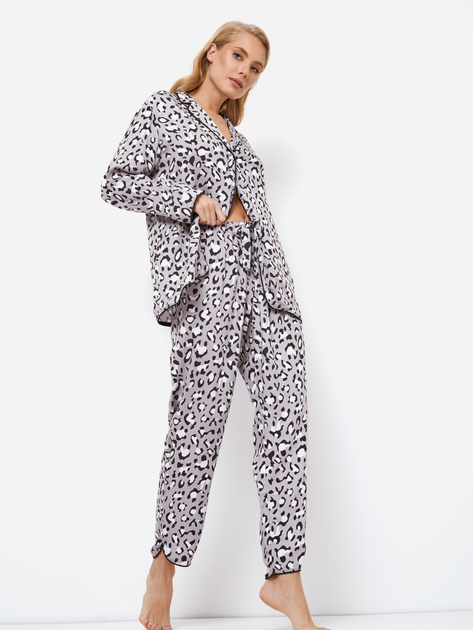 Піжама (сорочка + штани) Aruelle Valencia pajama long L Сіра (5905616144337) - зображення 6