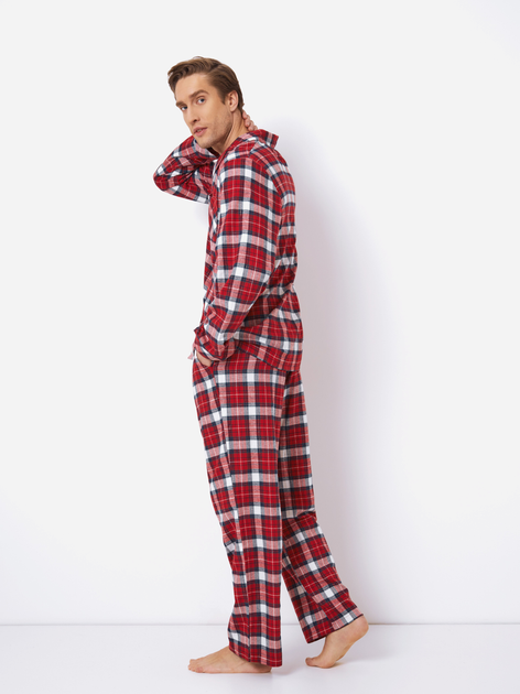 Піжама (сорочка + штани) чоловіча бавовняна Aruelle Michael pajama long XL Червона (5905616145297) - зображення 2