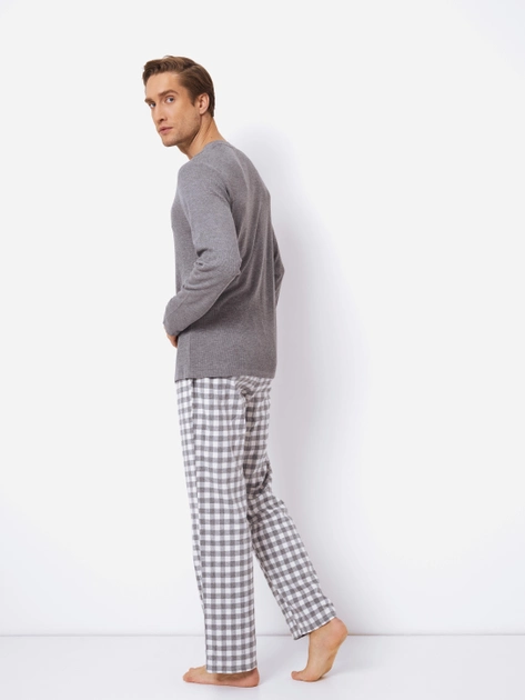 Piżama (bluza + spodnie) Aruelle Stefan pajama long 2XL Szara (5905616145402) - obraz 2