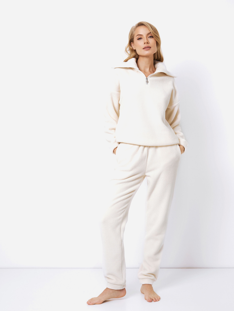 Домашній костюм (кофта + штани) Aruelle Teodora set soft M Білий (5905616140124) - зображення 1