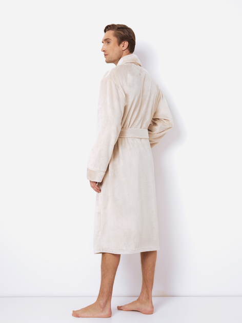 Халат чоловічий з велсофту теплий Aruelle Henry bathrobe L Кремовий (5905616144931) - зображення 2