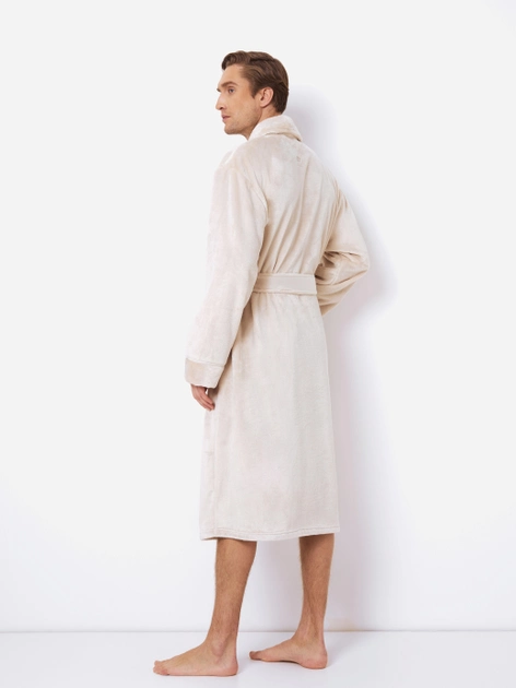 Халат чоловічий з велсофту теплий Aruelle Henry bathrobe 2XL Кремовий (5905616144955) - зображення 2