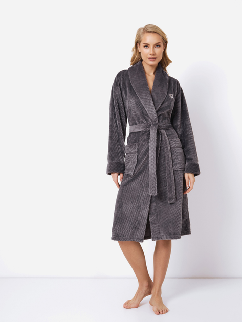 Szlafrok Aruelle Keira bathrobe S Czarny (5904541430485) - obraz 1