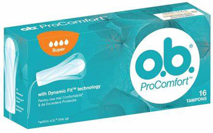 Тампони O.B. Pro Comfort Tampons Super 16 шт (3574660295108) - зображення 1