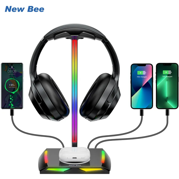 RGB Headphone Stand Z8 – New Bee