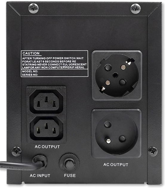 ДБЖ Qoltec Monolith 1500VA 900W (5901878537764) - зображення 4