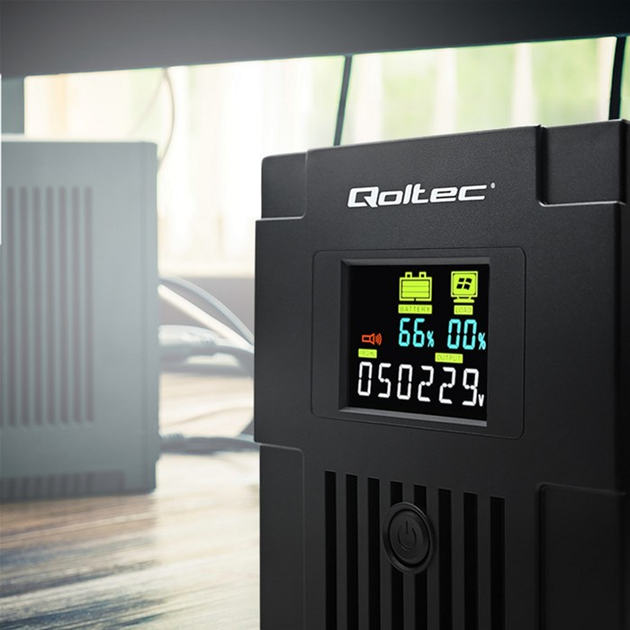 UPS Qoltec Monolith 1500VA 900W LCD USB (5901878537702) - obraz 5