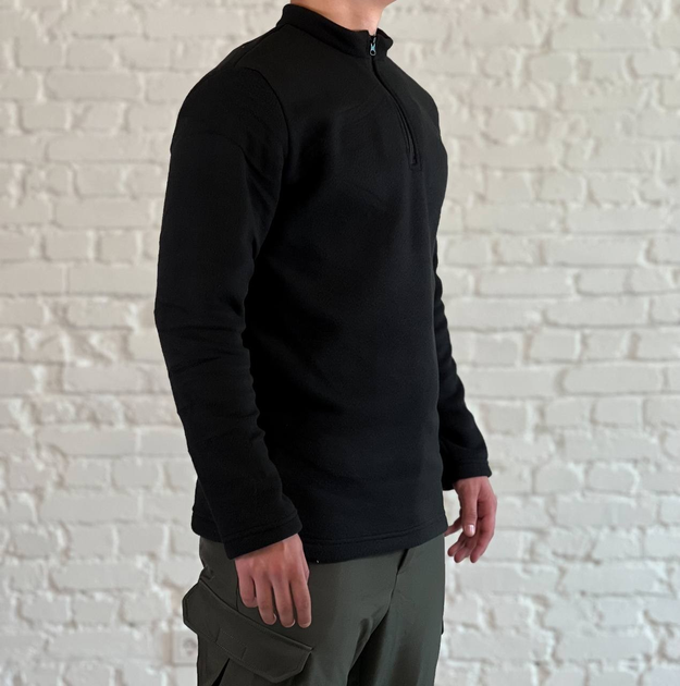Військо-тактичний пуловер на флісі для ВСУ Чорний XXL - зображення 2