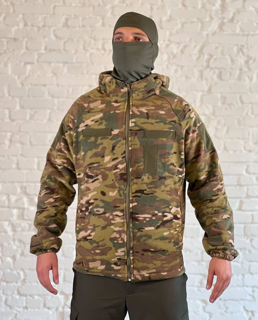 Военная флиска с капюшоном для ВСУ Мультикам XXL - изображение 2