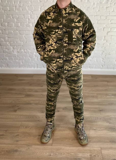Військово-Тактичний костюм для ЗСУ, НГУ осінній на флісі Піксель XXL - зображення 1
