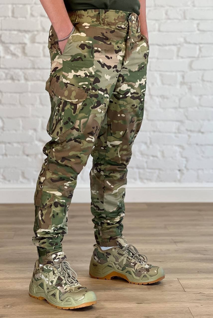 Тактически-военные штаны рип-стоп с флисовой подкладкой Мультикам S - изображение 2
