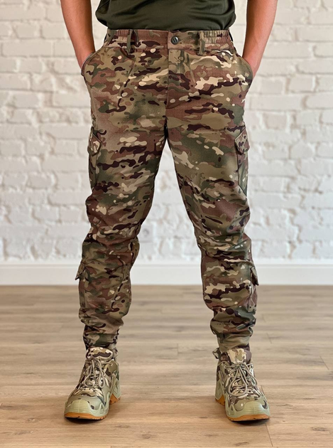 Армейские штаны флисовые SoftShell Мультикам XL - изображение 1