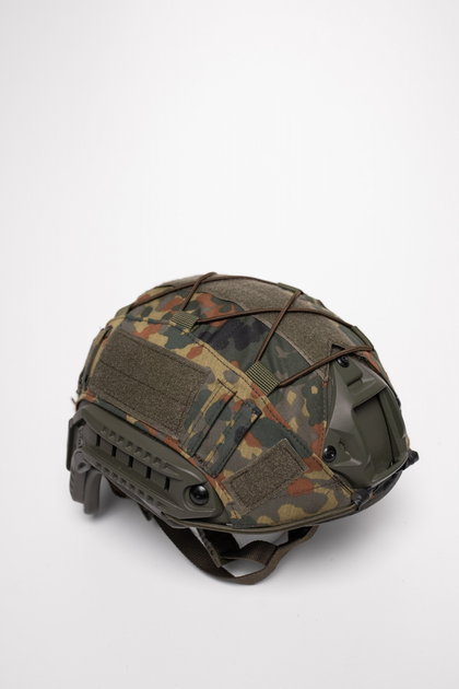 Чехол на военную каску FAST безухий с велкро-липучками в универсальном размере Бундес - изображение 2