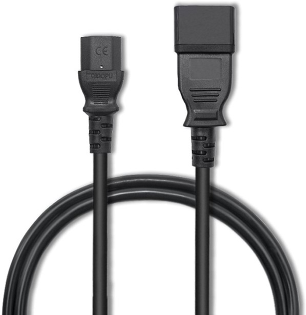 Kabel zasilający do UPS Qoltec IEC C20-C13 3x1.5mm², 1.2m Czarny (5901878539911) - obraz 2