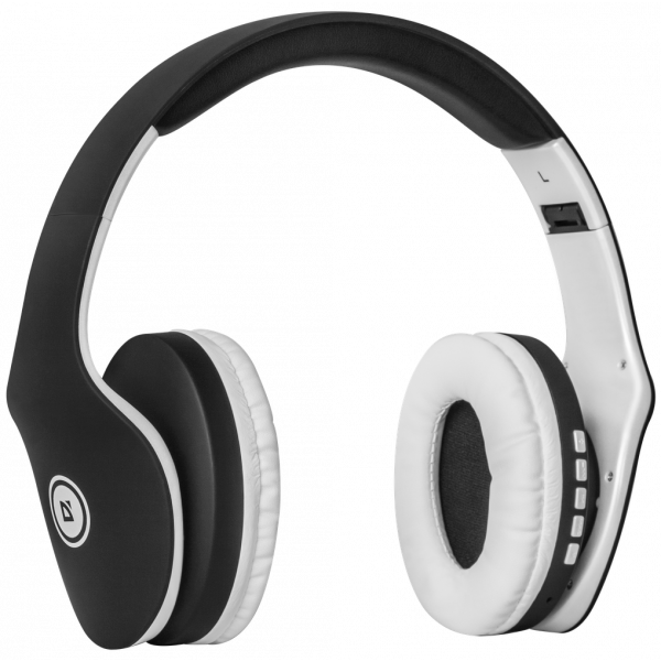 Наушники с микрофоном Defender FreeMotion B525 беспроводные Bluetooth 63525 черно-белые - Фото 1 Наушники с микрофоном Defender FreeMotion B525 беспроводные Bluetooth 63525 черно-белые - изображение 1