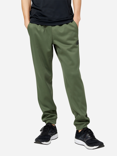 Акція на Спортивні штани чоловічі New Balance HEAT Tenacity Perf Fleece MP23022DON M Зелені від Rozetka