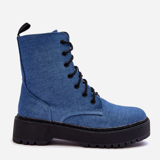Жіночі черевики високі Teflorna 38 Блакитні (5905677884937) - зображення 1