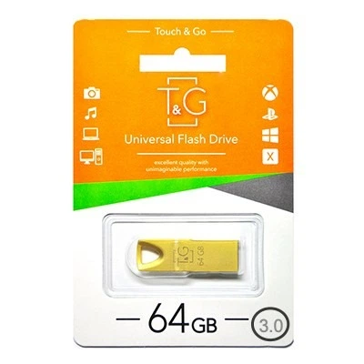 Флеш пам'ять 64GB T&G 117 Metal Series Gold (TG117GD-64G3) - зображення 2