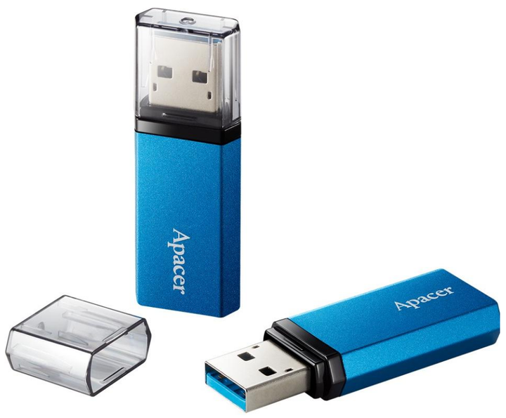 Флеш-драйв Apacer AH25C 64GB 3.0 Синій - Фото 2 Флеш-драйв Apacer AH25C 64GB 3.0 Синій - зображення 2