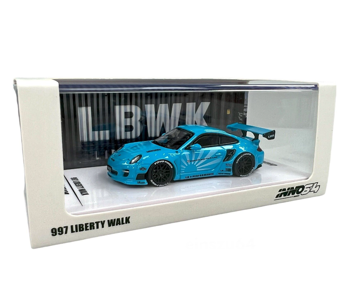 Модель автомобіля Porsche 911 (997) Liberty Walk Blue by INNO64