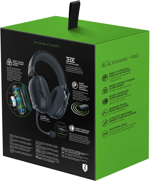 Słuchawki Razer Blackshark V2 Pro Wireless Black (RZ04-03220100-R3M1) - obraz 6