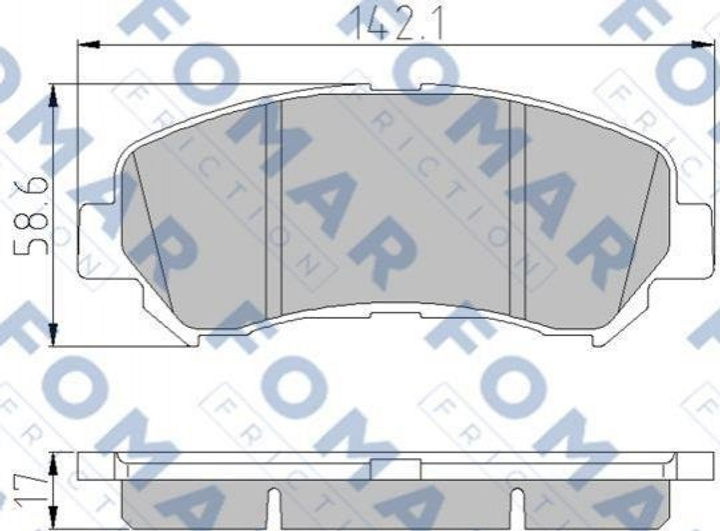 Тормозные колодки FOMAR FO933681 Nissan Qashqai, X-Trail 410600023R, 5581057L50, D1060JD00A - изображение 1