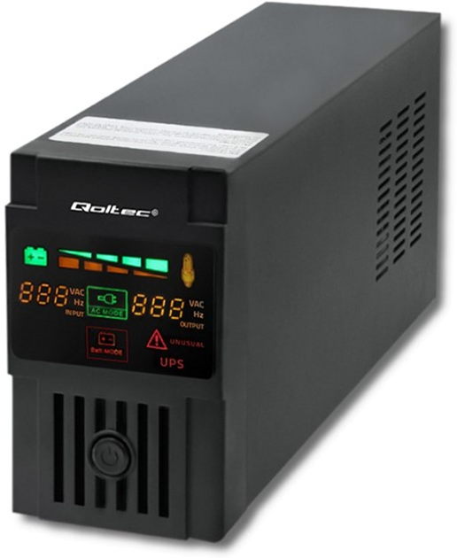 UPS Qoltec Monolith 800VA (480W) Black (5901878539522) - obraz 1