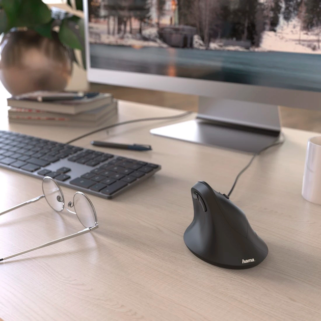 Миша Hama EMC-500 USB Ergonomic Vertical Black (00182698) - зображення 4