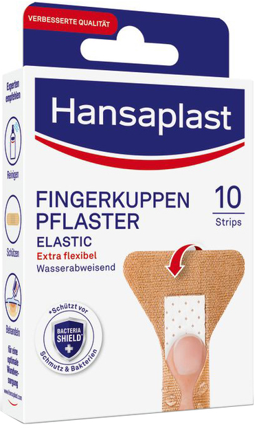 Plastry Hansaplast 10 Fingertip Elastic Bandages (4005800285219) - obraz 1