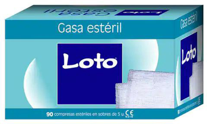 Plaster Indasec Loto Gasa Suave Hidrófila 100% algodón 10 x 10 cm 90 szt (8410520010069) - obraz 1